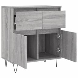 Berkfield Home Sideboard Grey Sonoma 60x35x70 cm Engineered Wood - Size: 60 x 35 x 70 cm - thumbnail 6