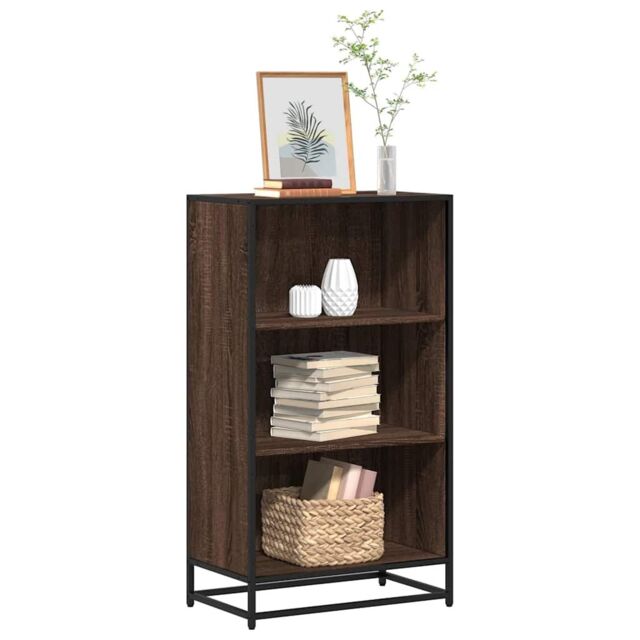 Berkfield Home Book Cabinet Brown Oak 60x35x107.5 cm Engineered Wood - image 1