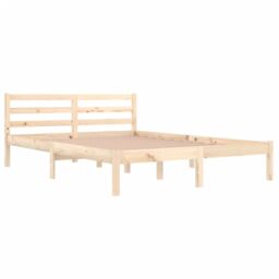 Berkfield Home Day Bed Solid Wood Pine 140x200 cm Double in Brown - thumbnail 3