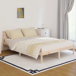 Berkfield Home Day Bed Solid Wood Pine 140x200 cm Double in Brown