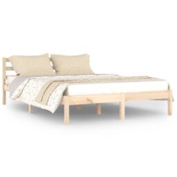 Berkfield Home Day Bed Solid Wood Pine 140x200 cm Double in Brown - thumbnail 2