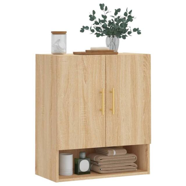 Berkfield Home Wall Cabinet Sonoma Oak 60x31x70 cm Engineered Wood in Light Tan - Size: 60 x 31 x 70 cm - image 1