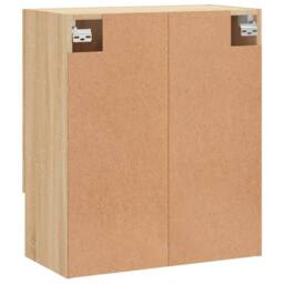 Berkfield Home Wall Cabinet Sonoma Oak 60x31x70 cm Engineered Wood in Light Tan - Size: 60 x 31 x 70 cm - thumbnail 8