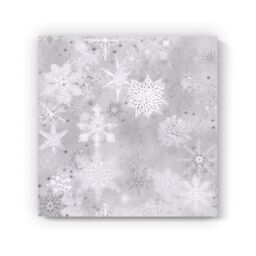 "Warren Reed - Designer Snowflakes Canvas in Silver - Size: W16"" x H16""" - thumbnail 2