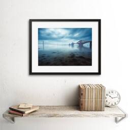 "Artery8 Forth Bridges Edinburgh Scotland Home Decor 12x16"" Framed Art Print in Blue - Size: W12"" x H16""" - thumbnail 2