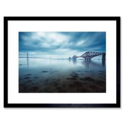 "Artery8 Forth Bridges Edinburgh Scotland Home Decor 12x16"" Framed Art Print in Blue - Size: W12"" x H16""" - thumbnail 1