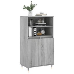 Berkfield Home Highboard Grey Sonoma 60x36x110 cm Engineered Wood - Size: 60 x 36 x 110 cm - thumbnail 1