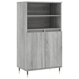 Berkfield Home Highboard Grey Sonoma 60x36x110 cm Engineered Wood - Size: 60 x 36 x 110 cm - thumbnail 3