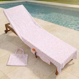 OHS Leopard Beach Towel with Bag Quick Dry Absorbent Travel Spa in Stone - thumbnail 2