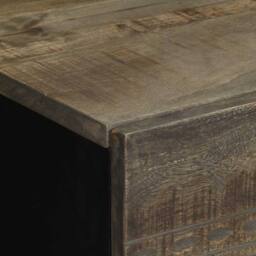 Berkfield Home Beautiful Bedside Cabinet Light Grey 40x33x46 cm Solid Wood Mango - Size: 40 x 33 x 46 cm - thumbnail 6