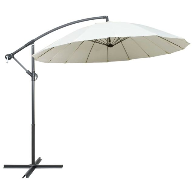 Berkfield Home Hanging Parasol White 3 m Aluminium Pole - image 1