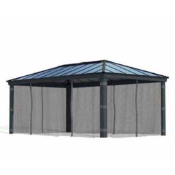 Palram Netting Set for Dallas 12 x 20 Gazebo - L212 x W507 cm - Dark Grey - thumbnail 1