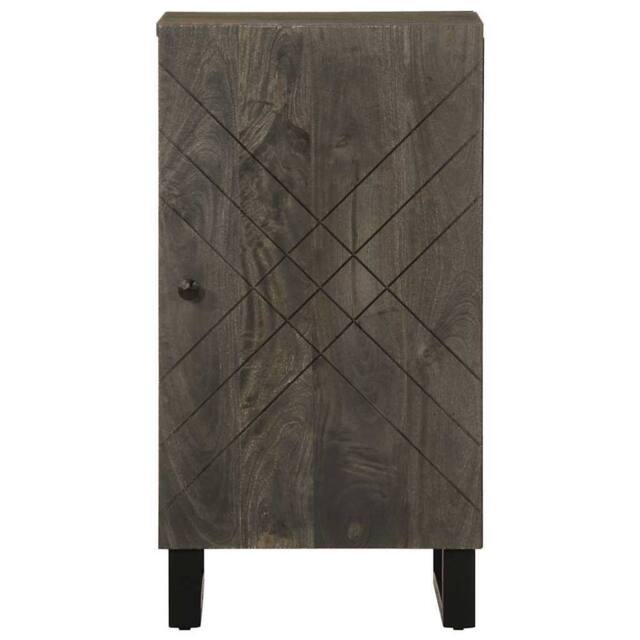 Berkfield Home Sideboard Black 40x33x75 cm Solid Wood Mango - Size: 40 x 33 x 75 cm - image 1