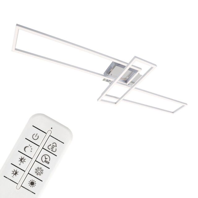 BRILONER Chrome Aluminium 2x19W 1x13W CCT LED Wall & Ceiling Light in Silver - image 1