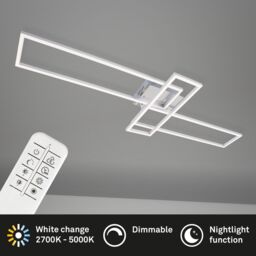BRILONER Chrome Aluminium 2x19W 1x13W CCT LED Wall & Ceiling Light in Silver - thumbnail 3