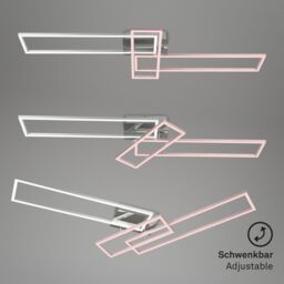 BRILONER Chrome Aluminium 2x19W 1x13W CCT LED Wall & Ceiling Light in Silver - thumbnail 5