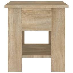 Berkfield Home Coffee Table Sonoma Oak 40x40x42 cm Engineered Wood in Brown - Size: 40 x 40 x 42 cm - thumbnail 5