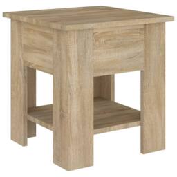 Berkfield Home Coffee Table Sonoma Oak 40x40x42 cm Engineered Wood in Brown - Size: 40 x 40 x 42 cm - thumbnail 2