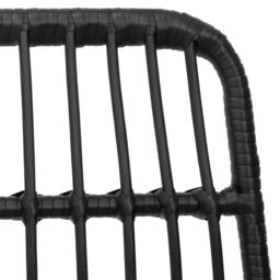 Berkfield Home 5 Piece Garden Dining Set Black Poly Rattan - thumbnail 6