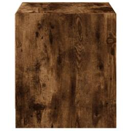Berkfield Home Bedside Cabinet with Glass Door Smoked Oak 35x37x42 cm in Brown - Size: 35 x 37 x 42 cm - thumbnail 7