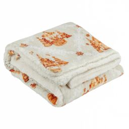 Furn Gretel Sherpa Fleece Throw in Cream - Size: 130 cm x 180 cm