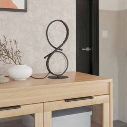 Loops Stylish Black Table Lamp for Indoor Home Decor - Minimalist Design - thumbnail 3