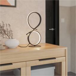 Loops Stylish Black Table Lamp for Indoor Home Decor - Minimalist Design - thumbnail 4
