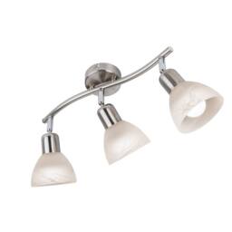 Netlighting Daytona Ceiling Spotlight Bar Nickel Matt ed Glass Shade 3x E14 3000K in Grey - thumbnail 1