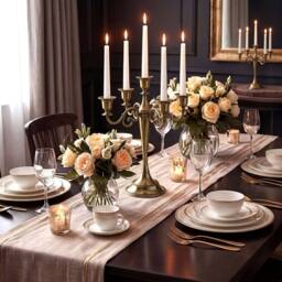 Levede Candle Holder 5 Arm Candelabra Candlestick Stand Centerpiece in Bronze - thumbnail 3