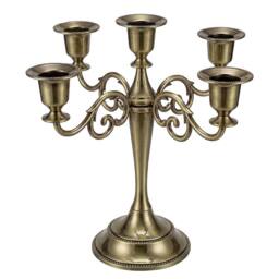 Levede Candle Holder 5 Arm Candelabra Candlestick Stand Centerpiece in Bronze