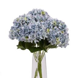 Lemon Pavilion Furniture and Decor Artificial Hydrangea Bunch - Plastic - L23 x W23 x H47 cm - Blue - thumbnail 5