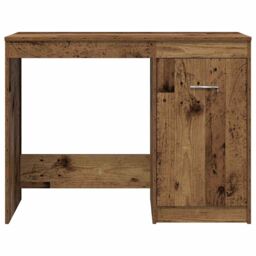 Berkfield Home Desk with Cabinet Old Wood Engineered Wood in Brown - thumbnail 6