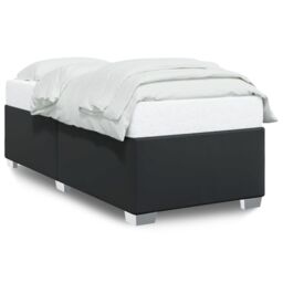 Berkfield Home Bed Frame without Mattress Black 90x190 cm Single Faux Leather - thumbnail 2