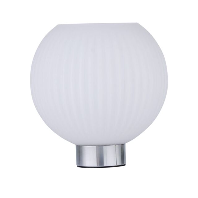 First Choice Lighting Betchley - Battery Operated Chrome Lamp with White Glass in Silver - image 1