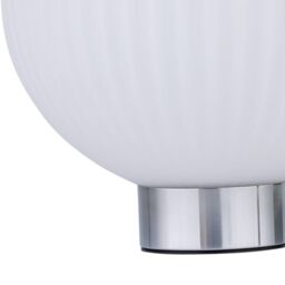 First Choice Lighting Betchley - Battery Operated Chrome Lamp with White Glass in Silver - thumbnail 4
