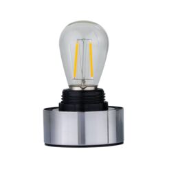 First Choice Lighting Betchley - Battery Operated Chrome Lamp with White Glass in Silver - thumbnail 2