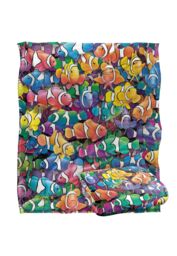 JQ Licensing Royce Mcclure Clowning Around Clown Fish Pattern Silky Touch Super Soft Throw Blanket 152 X 127 cm in White - thumbnail 2