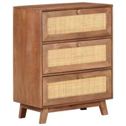 Berkfield Home Sideboard 61x35x76 cm Solid Mango Wood in Brown - Size: 61 x 35 x 76 cm - thumbnail 8