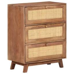 Berkfield Home Sideboard 61x35x76 cm Solid Mango Wood in Brown - Size: 61 x 35 x 76 cm - thumbnail 9