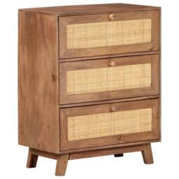 Berkfield Home Sideboard 61x35x76 cm Solid Mango Wood in Brown - Size: 61 x 35 x 76 cm - thumbnail 2