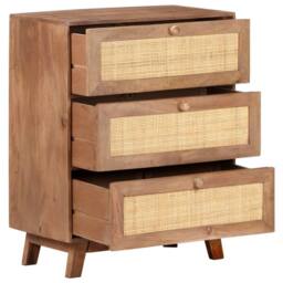 Berkfield Home Sideboard 61x35x76 cm Solid Mango Wood in Brown - Size: 61 x 35 x 76 cm - thumbnail 4