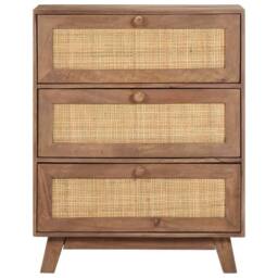 Berkfield Home Sideboard 61x35x76 cm Solid Mango Wood in Brown - Size: 61 x 35 x 76 cm - thumbnail 3