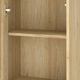 Levede Bathroom Storage Cabinet Handleless Wood Floor Shelf Unit Cupboard in Natural - thumbnail 7