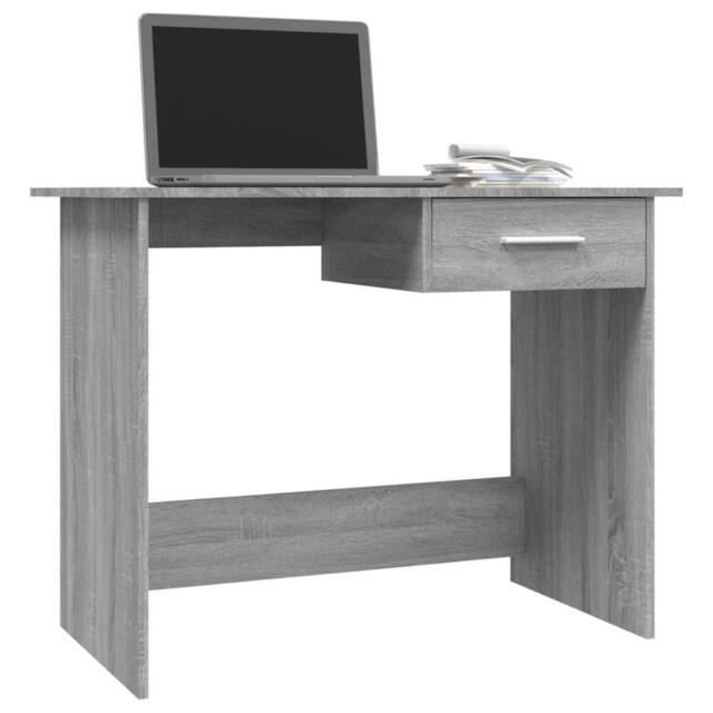 Berkfield Home Elegant Desk Grey Sonoma 100x50x76 cm Engineered Wood - Size: 100 x 50 x 76 cm - image 1