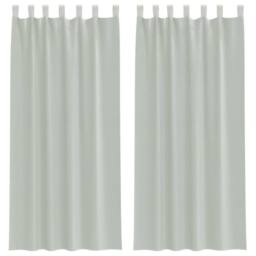 Berkfield Home Voile Curtains with Loops 2 pcs Light Grey 140x225 cm - thumbnail 3