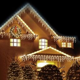 simpa 720 LED / 18M Multi-Action Indoor/Outdoor Icicle Lights in Yellow - thumbnail 2