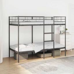 Berkfield Home Bunk Bed without Mattress Black 90x190 cm Single Steel