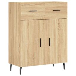 Berkfield Home Sideboard Sonoma Oak 69.5x34x90 cm Engineered Wood in Brown - thumbnail 2