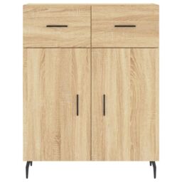 Berkfield Home Sideboard Sonoma Oak 69.5x34x90 cm Engineered Wood in Brown - thumbnail 6