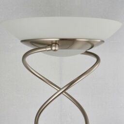 Loops Mother & Child Floor Lamp Satin Chrome Tall Twin Light Dimmer Flexible Reading - thumbnail 3